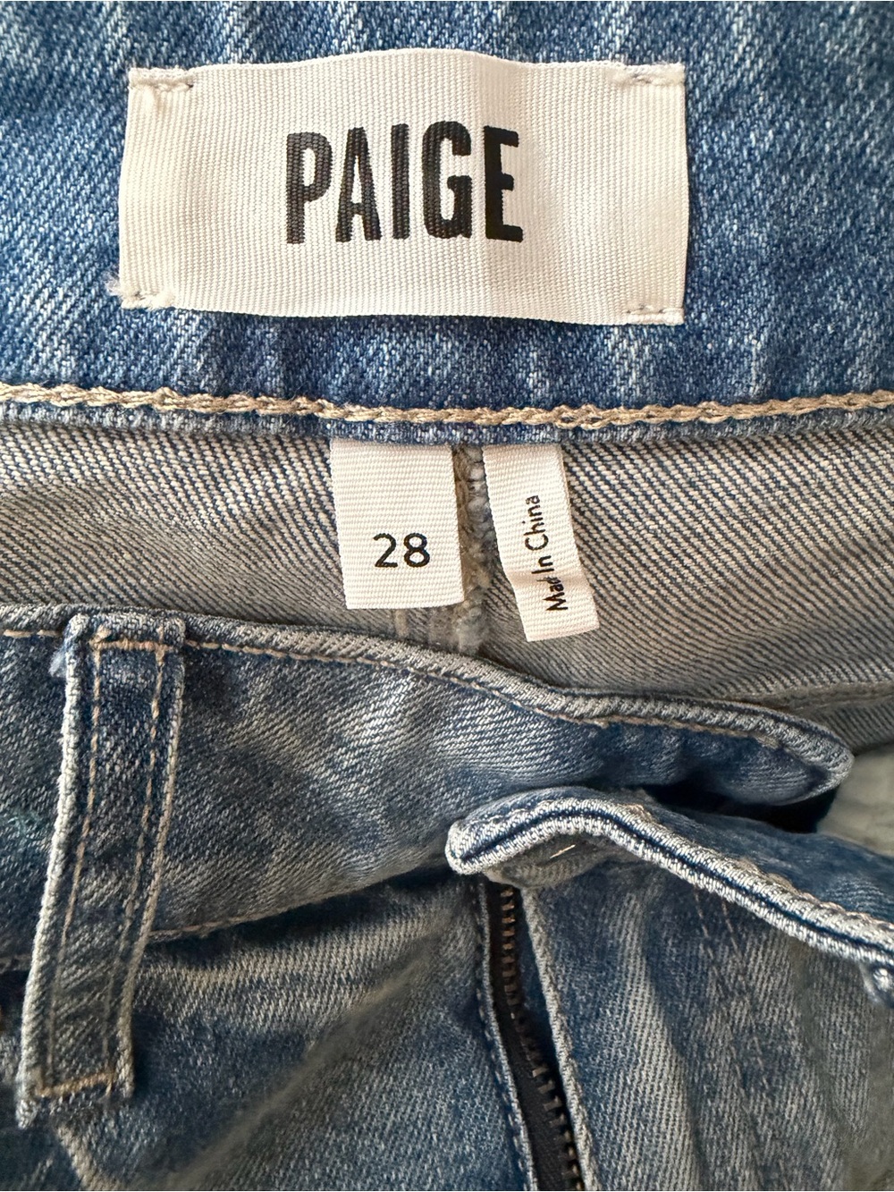 PAIGE Light Wash Wide Leg Jeans - Picture 7 of 8